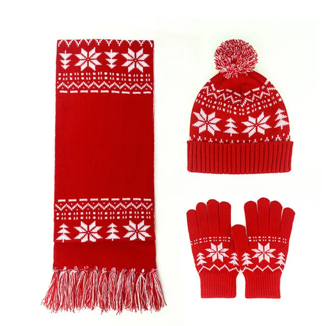 red hat scarf and gloves