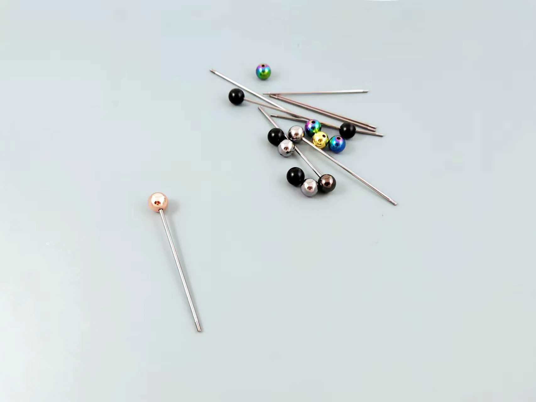 Beadable  Items Beadable Key Chain Bar Stocked Full Metal Diy Beaded Blank Beadable Bar Rod 2mm