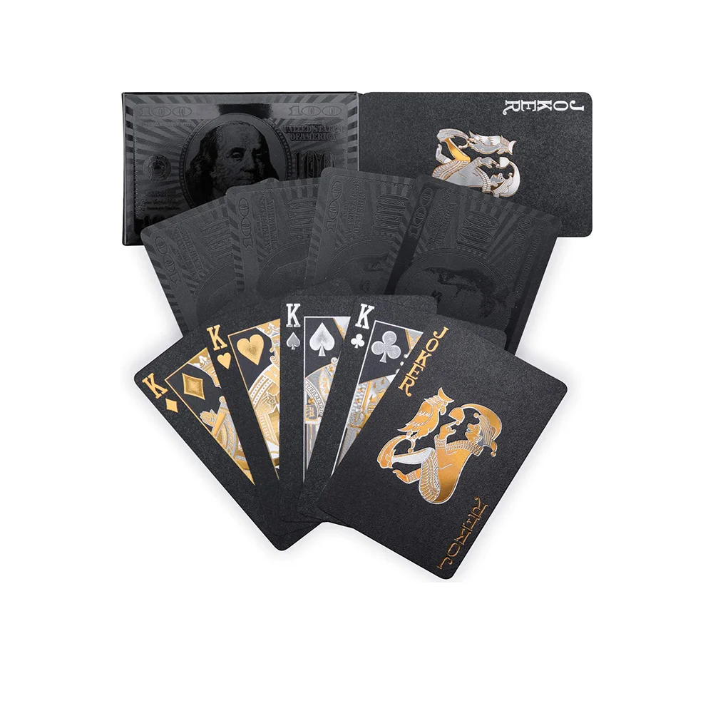 Custom Playing Cards Cool Black Playing Cards Waterproof Poker With