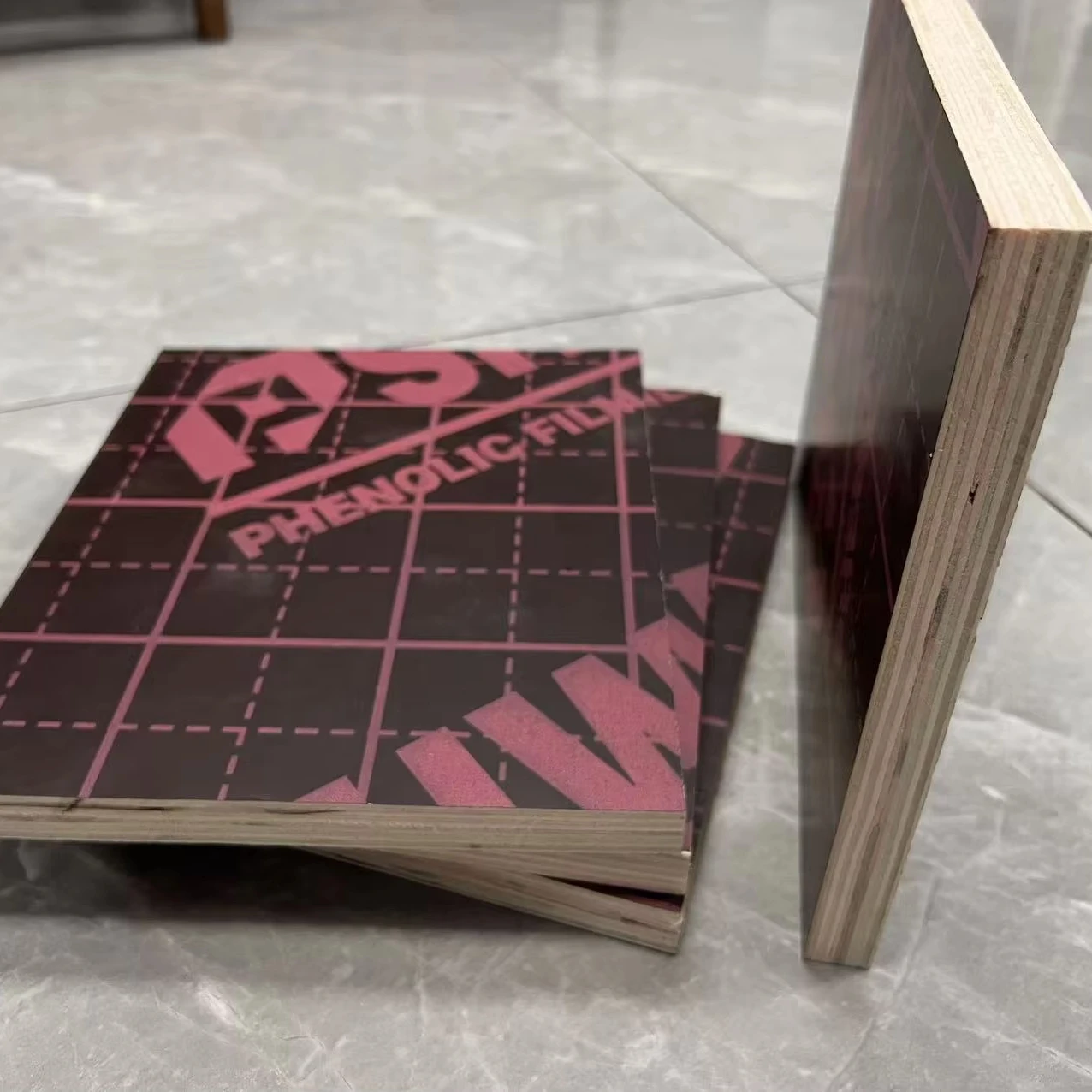 1220*2440 Shuttering Plywood for Concrete Formwork Poplar Construction Plywood Stocks in Thailand Chonburi Warehouse