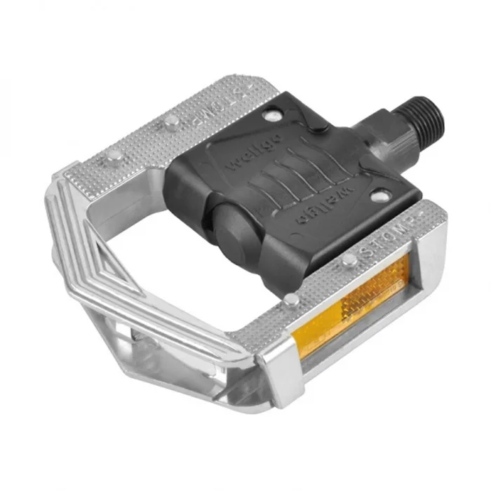 Складные педали для горного велосипеда серебристые Нескользящие дорожного Wellgo F278DU из алюминиевого сплава складные