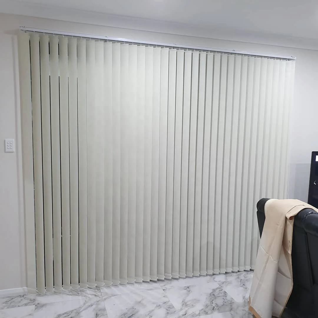 Rod Control PVC Polyester Fabric Vertical Blind Curtain