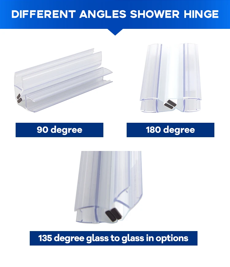 Customized H Shape Folding Rubber Glass Shower Door Seal Strip Anti