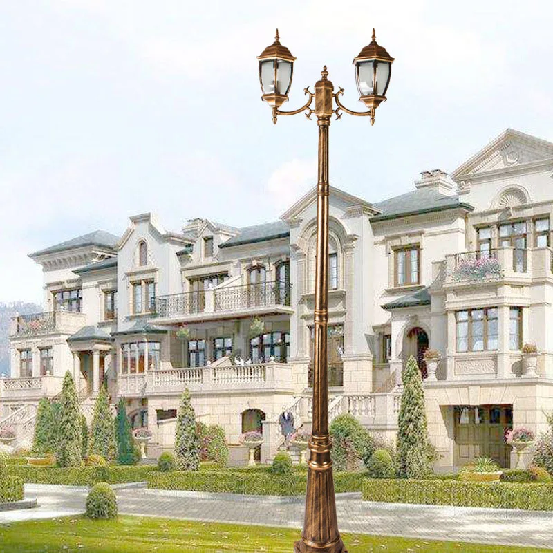 Outdoor Villa Courtyard Light Waterproof Post Led Modern Garden Street Light Fixituer IP65 Antique Road Lamp