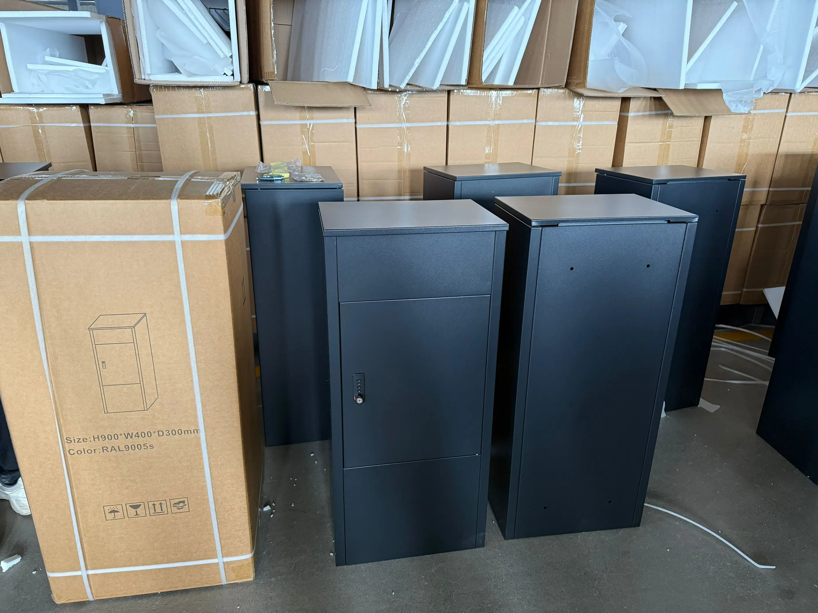 JH-Mech High Security Durable Extra Large Storage Space Smart Weatherproof Fast Installation Mailbox Parcel Delivery Box