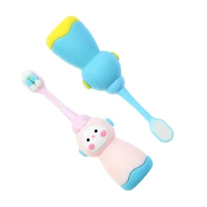 Wholesale PVC Box Packing Plastic Toothbrush with extra Soft Bristle Home Travel Toothbrush for Toddler