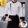 White long-sleeved apron and hat