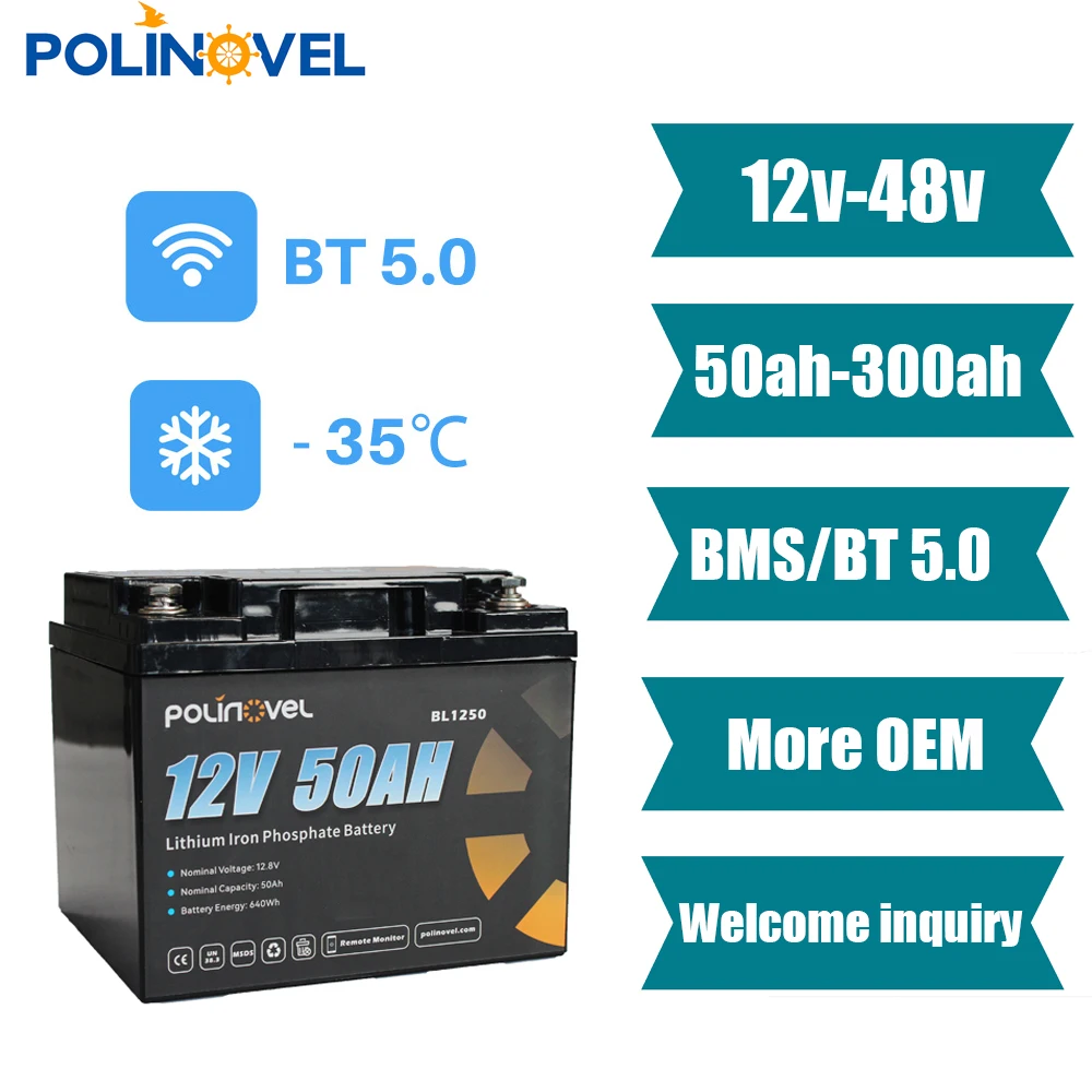 polinovel lithium iron phosphate battery smart