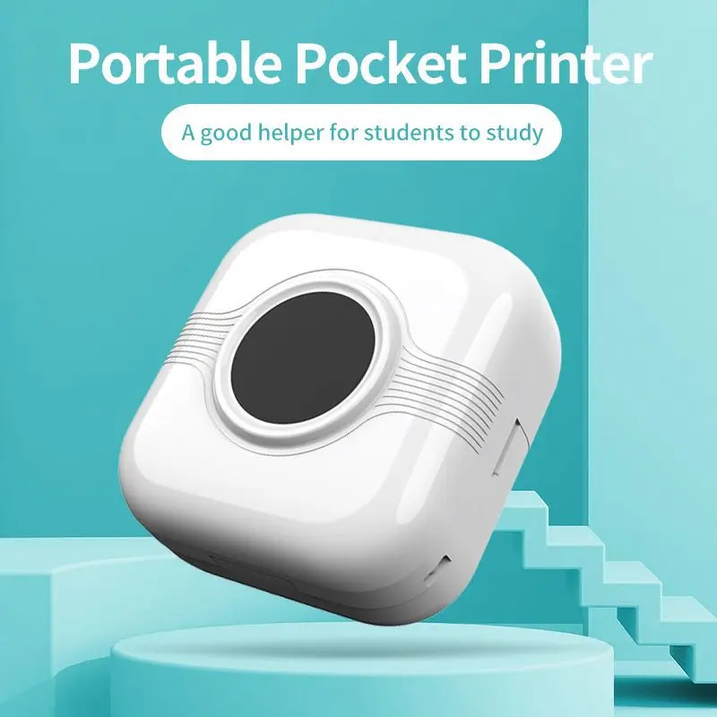 Mini Wireless Study Thermal Pocket Receipt Inkless Printer Portable Rechargeable Printer for Student J1