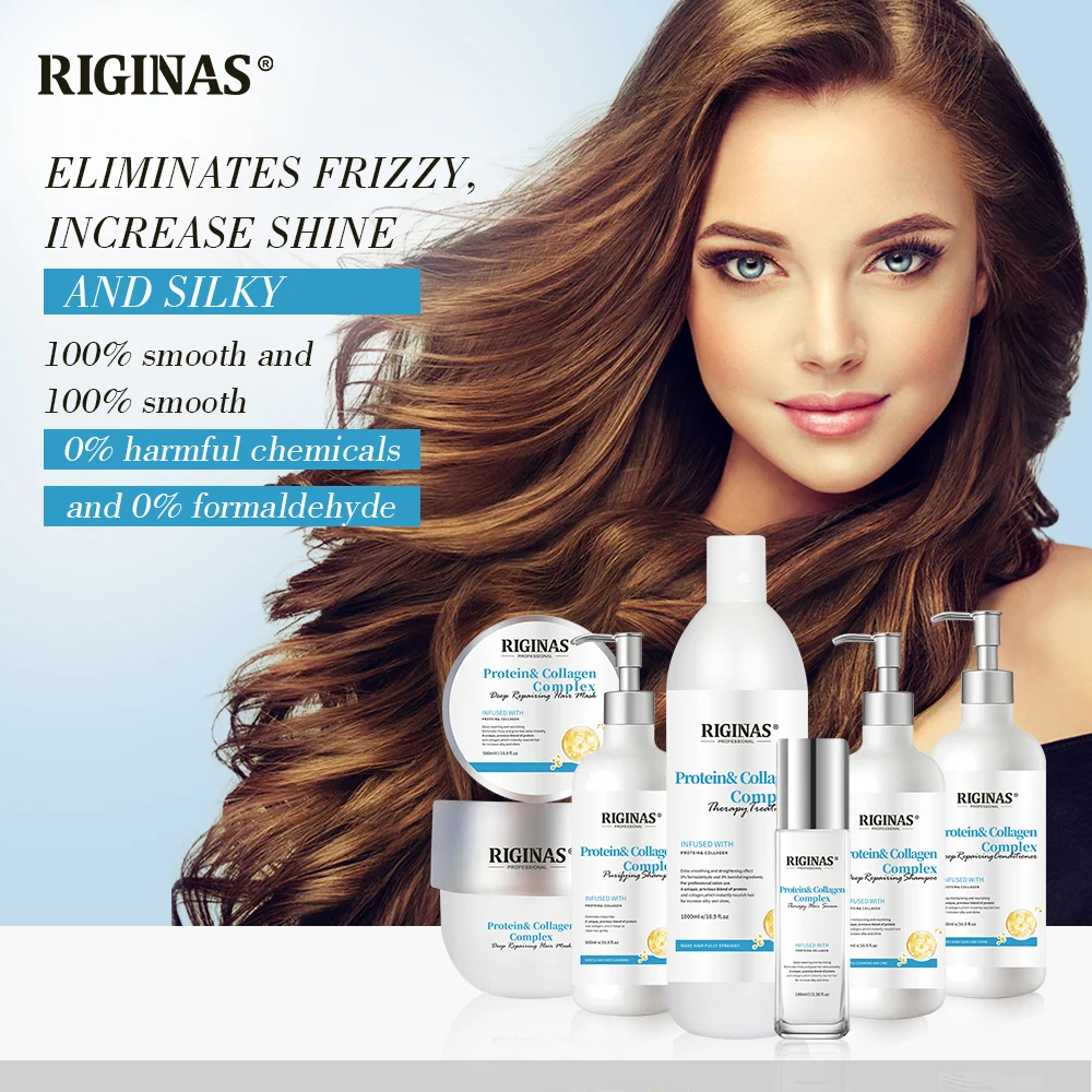 Riginas Customized Logo Keratin Formaldehyde-free Treatment Eliminate ...