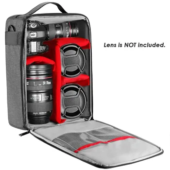 Neewer NW140S 22x15x32 cm Waterproof Camera and Lens Storage Carrying Case Soft Padded Bag for    DSLR or Flashes detail image