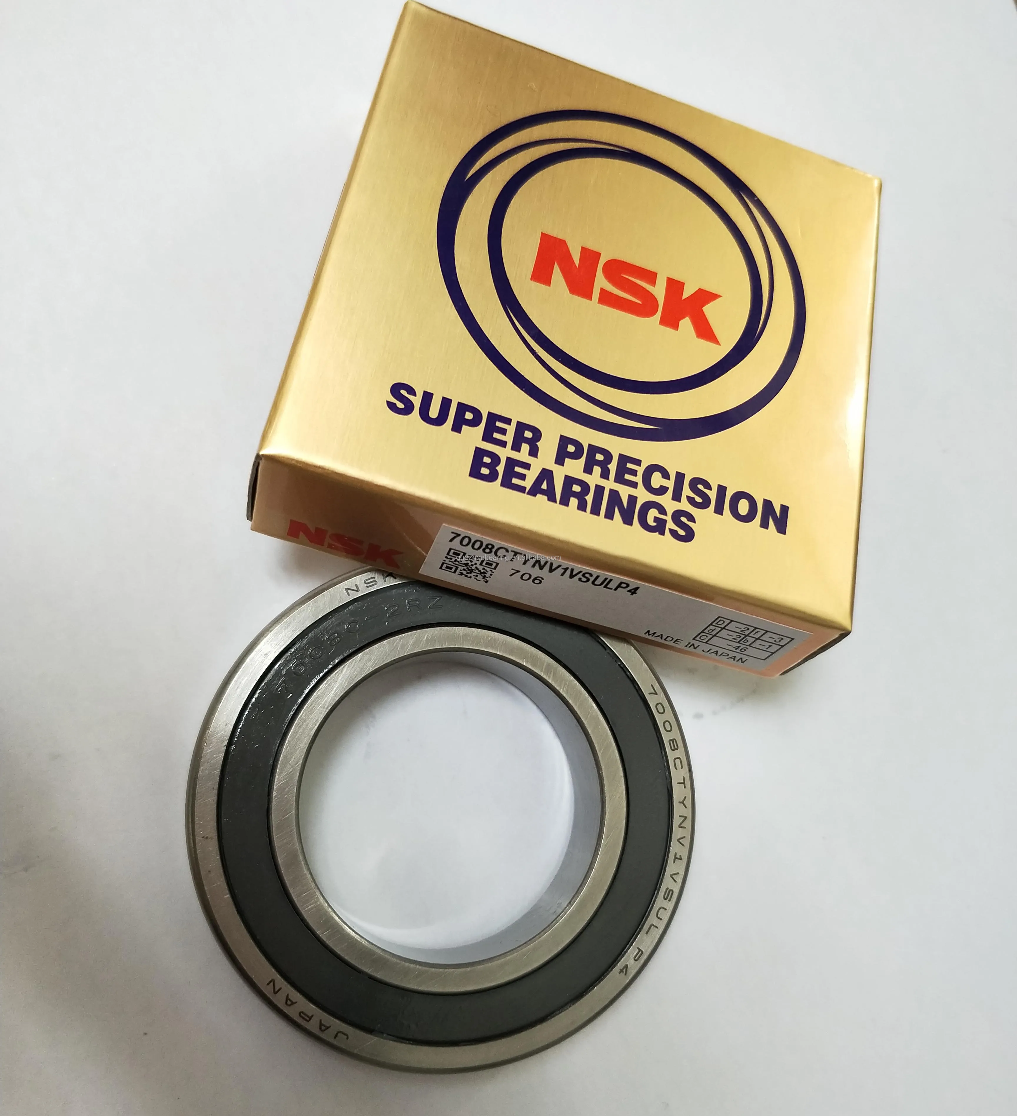 NSK 7207CTYNDBLP4 Abec-7 Super Precision Spindle Bearings. Set of Two 