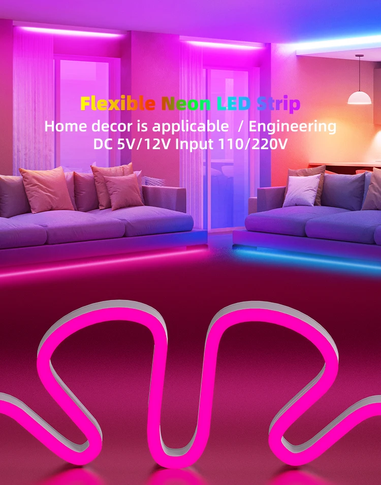 Divatla Programmable Rgb Led Light Strip Colorful Light Tubes For