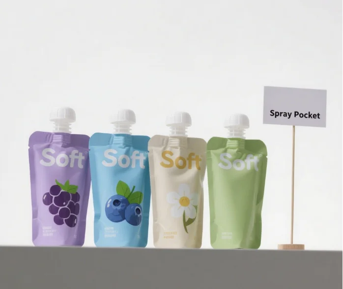 Factory Customized Printing Reusable 50ml 250ml Milk Yogurt Food Grade Plastic Packaging Spray Pocket