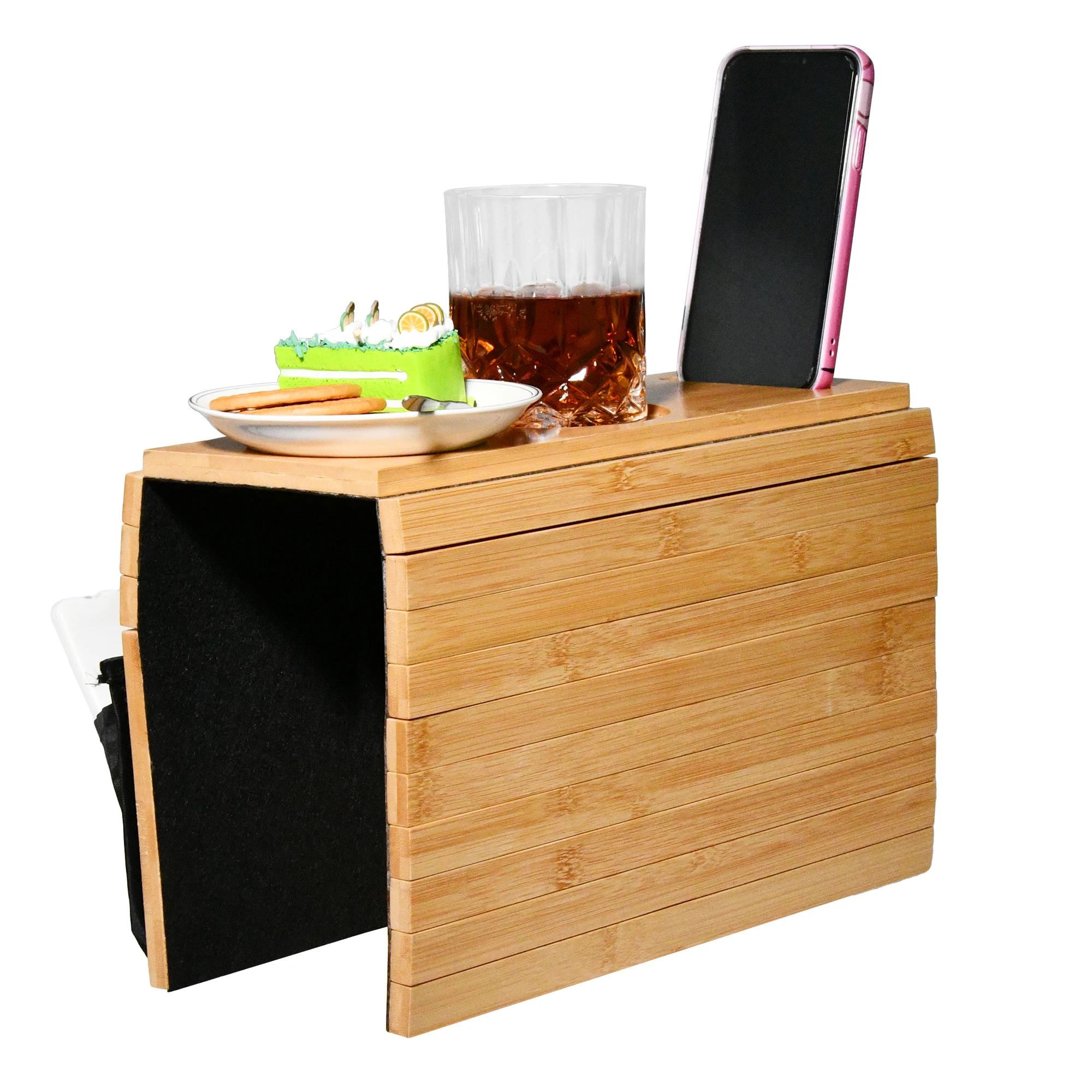 Sofa Arm Tray Bamboo Sofa Tray Table For Couch Antislip Arm Table Clip