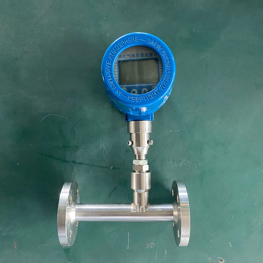 RS485 Digital Display Dn25 Flowmeter Oxygen Hydrogen Co2 Argon Gas Thermal Mass Flow Meter
