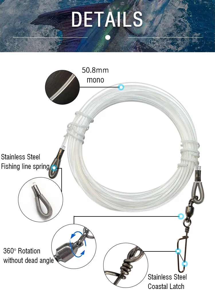 Offshore Big Game Trolling Fishing Tackle Shock Leader (250 Lb Test