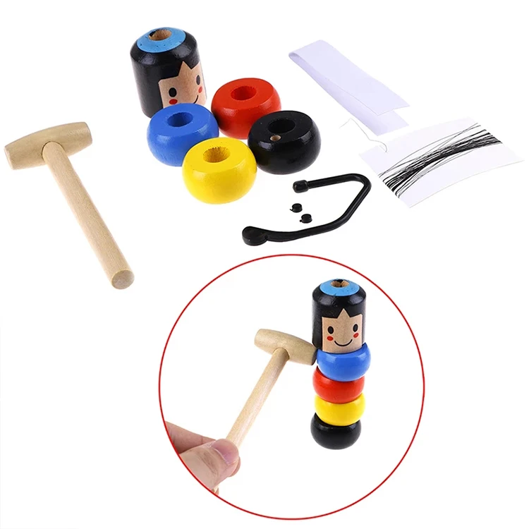 Лидер продаж Amazon, забавные детские игрушки, Волшебный Деревянный мужской Рождественский подарок, деревянный мужской волшебный трюк, игрушка для негибкого маленького человека