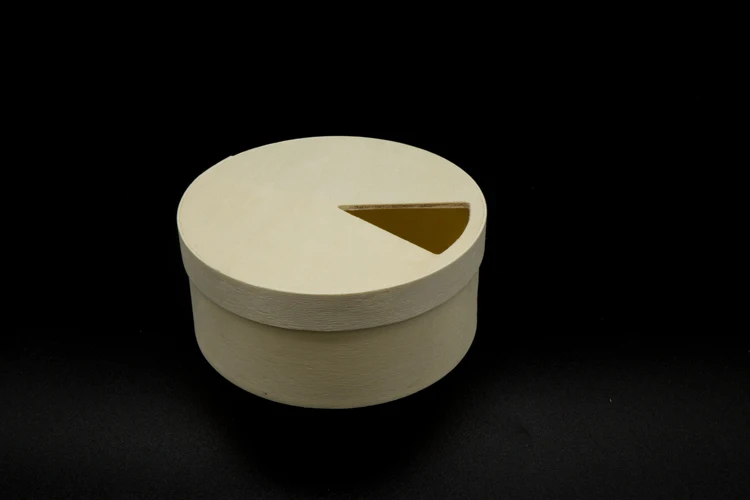 Custom Biodegradable Grazing Food Container Packaging Charcuterie Round Wooden Cheese Box Cake Bakery Veneer Brie Wooden Boxes