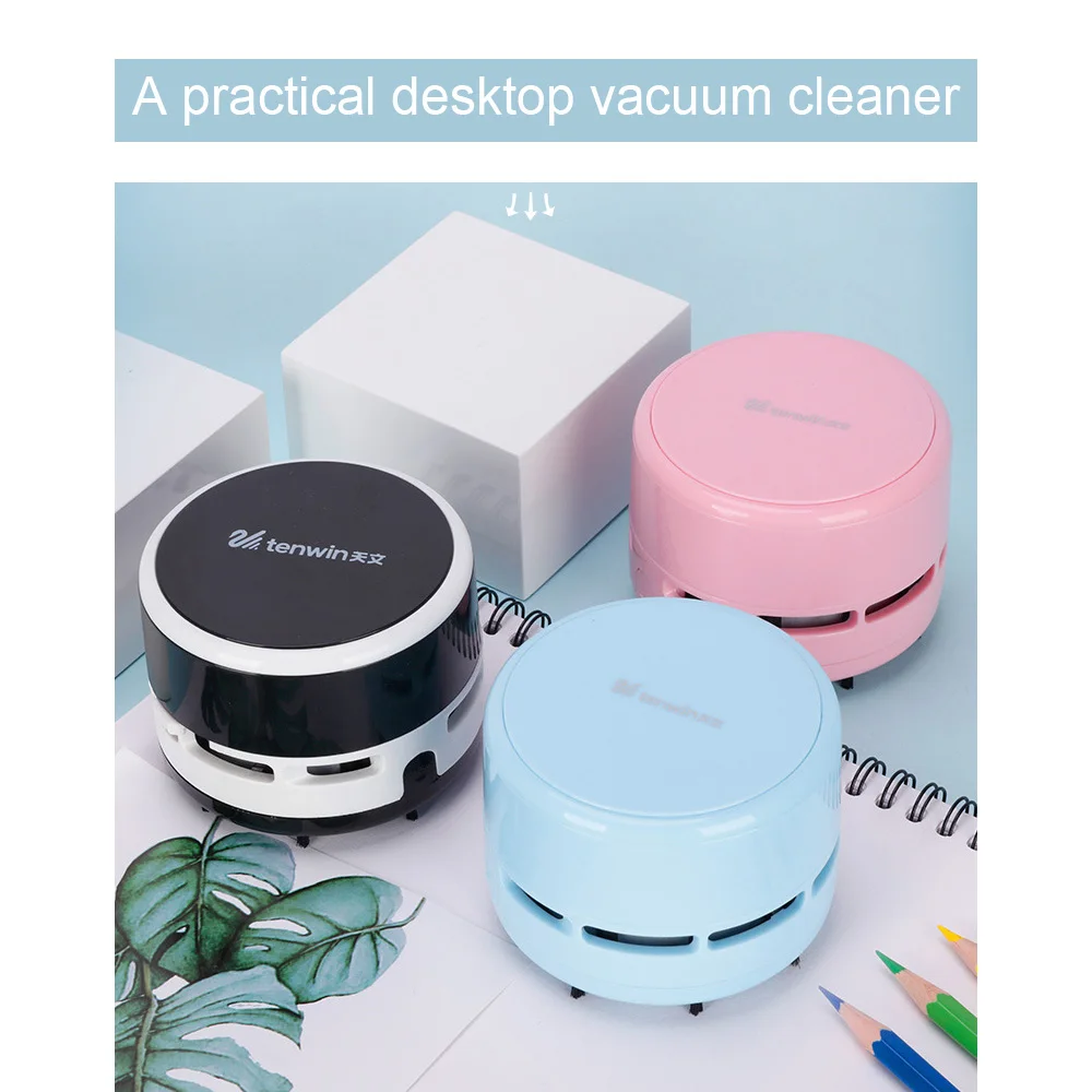Cute Cartoon Mini Corner Desk Table Dust Vacuum Cleaner Sweeper Dust