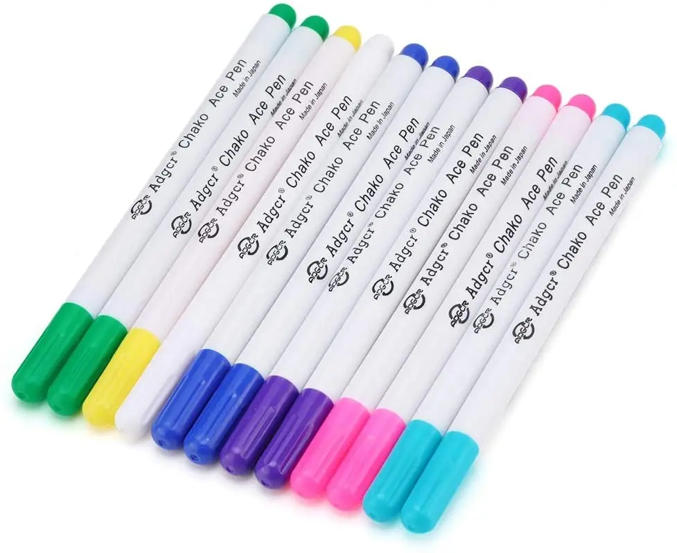 Water Soluble Pen Washable Fabric Marker Embroidery Marker Water Soluble  Marker Sewing Pen 12 Pcs Water Soluble Pen Washable Faded Water Soluble Pens  Sewing Embroidery Fabric 