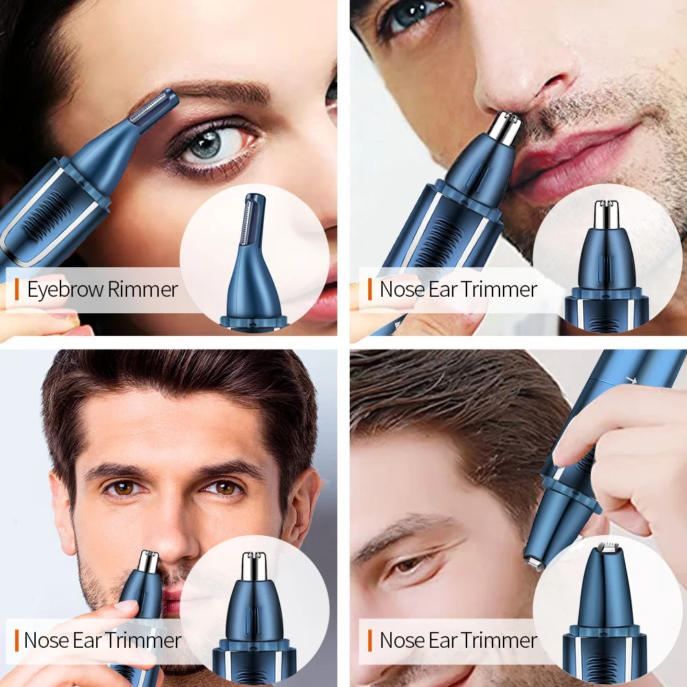 Wireless 3 in 1 waterproof electric nose hair removal trimmer rechargeable electric ear face eyebrow nose trimmer.jpg