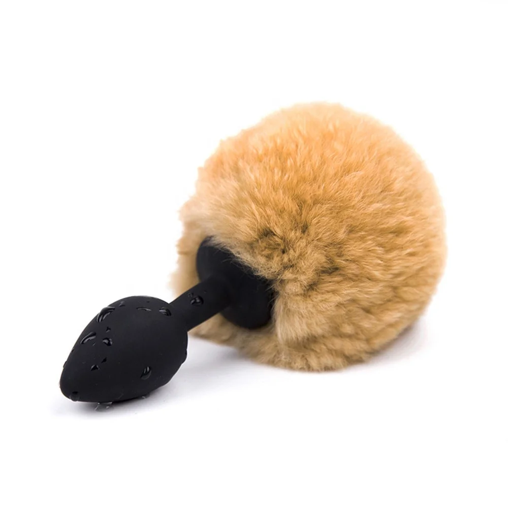 Funny Rabbit Silicone Tail Butt Metal Anal Plug Sexy Romance Games for Women Prostate Massager Sex Toy Butt Plug Tail