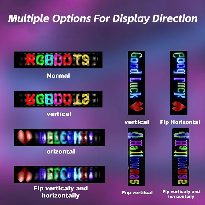 Mini Led Car Sign Programable Message Scrolling Digital Led Light Sign Board Ultra-thin Flexible Led Matrix Panel