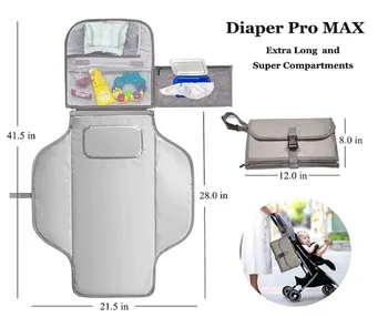 Wholesale cheap Portable Waterproof Travel Diaper Clutch Changing Pad for Baby