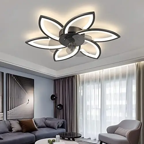 Factory Decorative Lighting Ceiling Fan Lamp Led Light with 3 Blades Smart Remote Control Chandelier Fans for Living Room