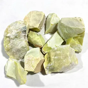 Wholesale natural rough crystals rocks stones Carving crystal crafts lemon jade raw stone