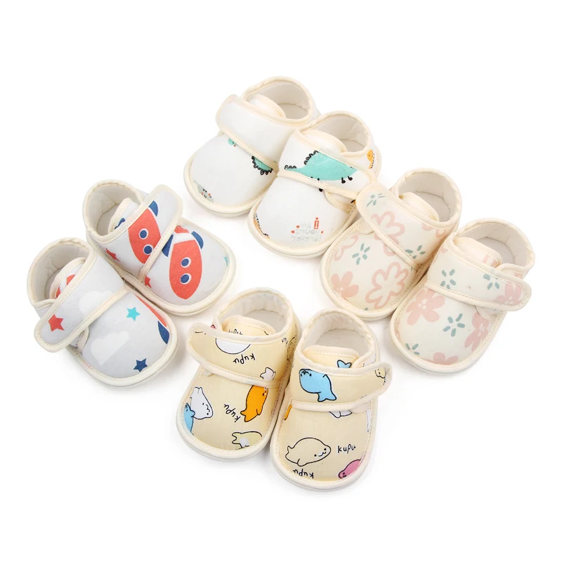 High Quality Soft Cotton Printing Newborn Baby Infant Shoes for Boys and Girls 2023