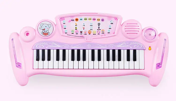Piano Eletrônico Infantil, Multifuncional 22 Músicas Educacionais Teclado  de Piano de Música Digital 2 Fonte de Alimentação de Plástico para Casa