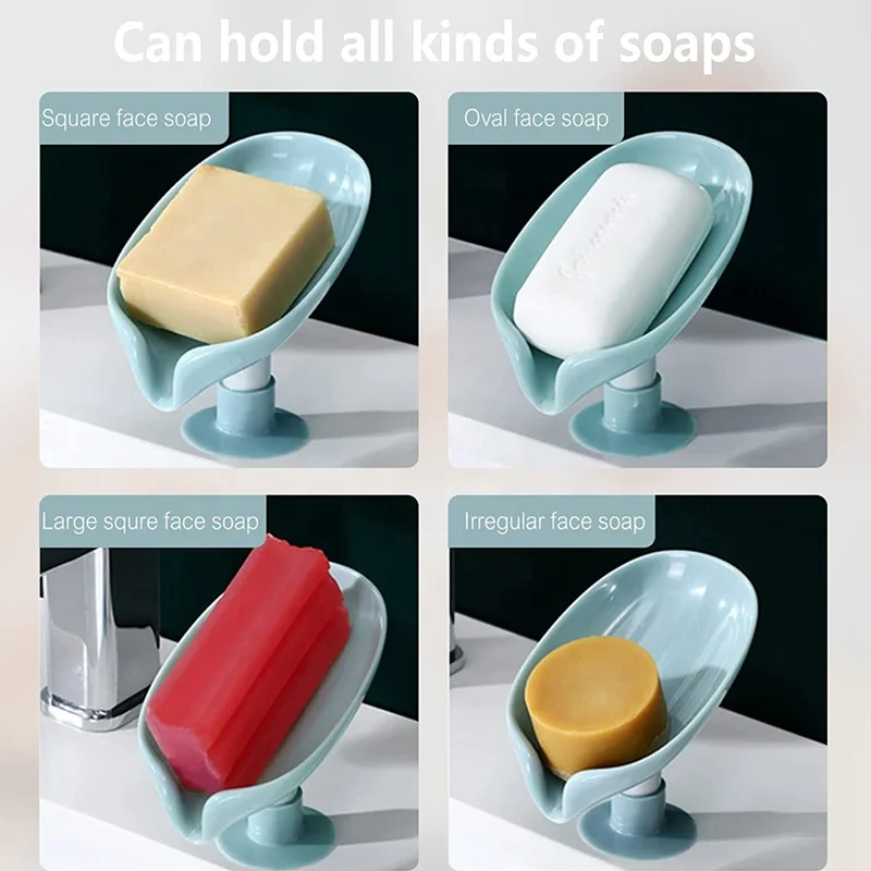 Bathroom Supplies Gadgets Leaf Shape Decorative Drainage Soap Box Drain Soap Holder Drop Shipping