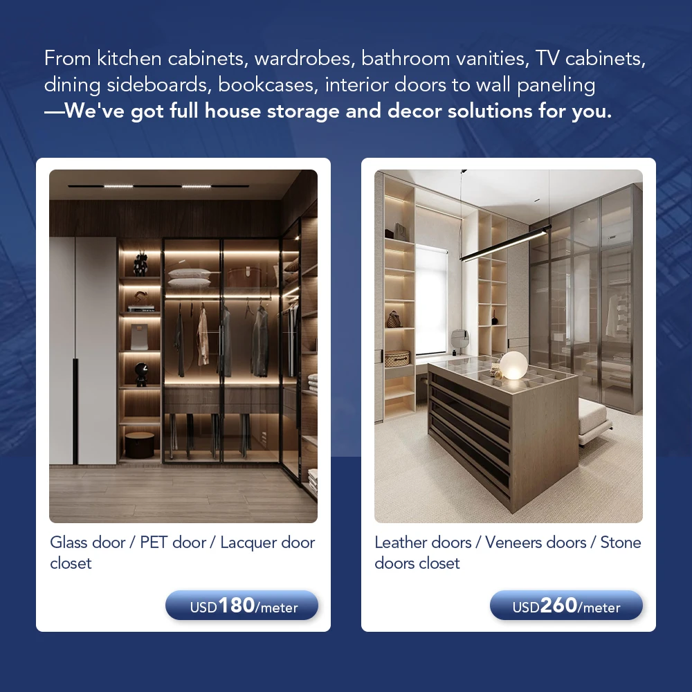Allure Automatic Classic Modern Design Wall Wardrobes Cabinet Designs Bedroom for Hotel