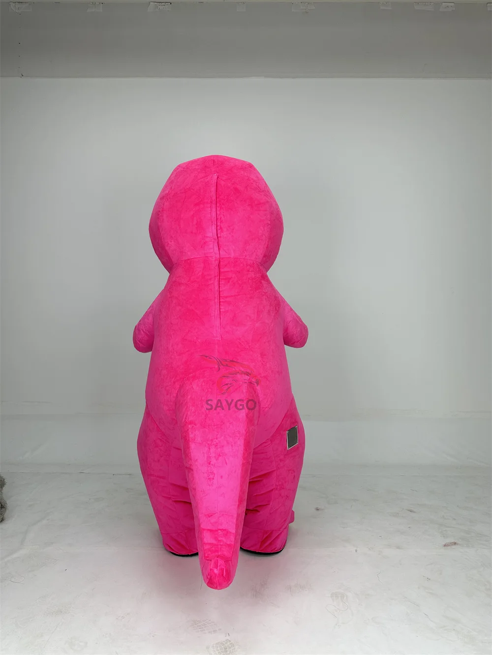 Barney 2m 2.6m Inflatable Cartoon Mascot Costume Moving Cosplay Suit Adults Advertising Inflatable Purple Dinosaur