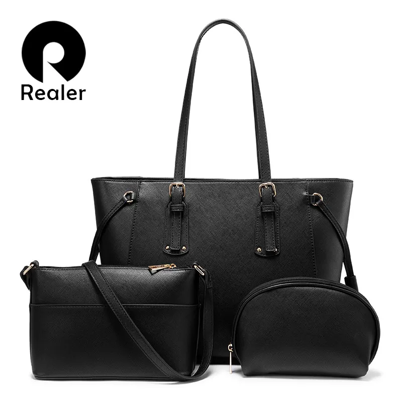 Lovevook Realer luxury women shoulder bags designer crossbody bag female large tote handbag set .