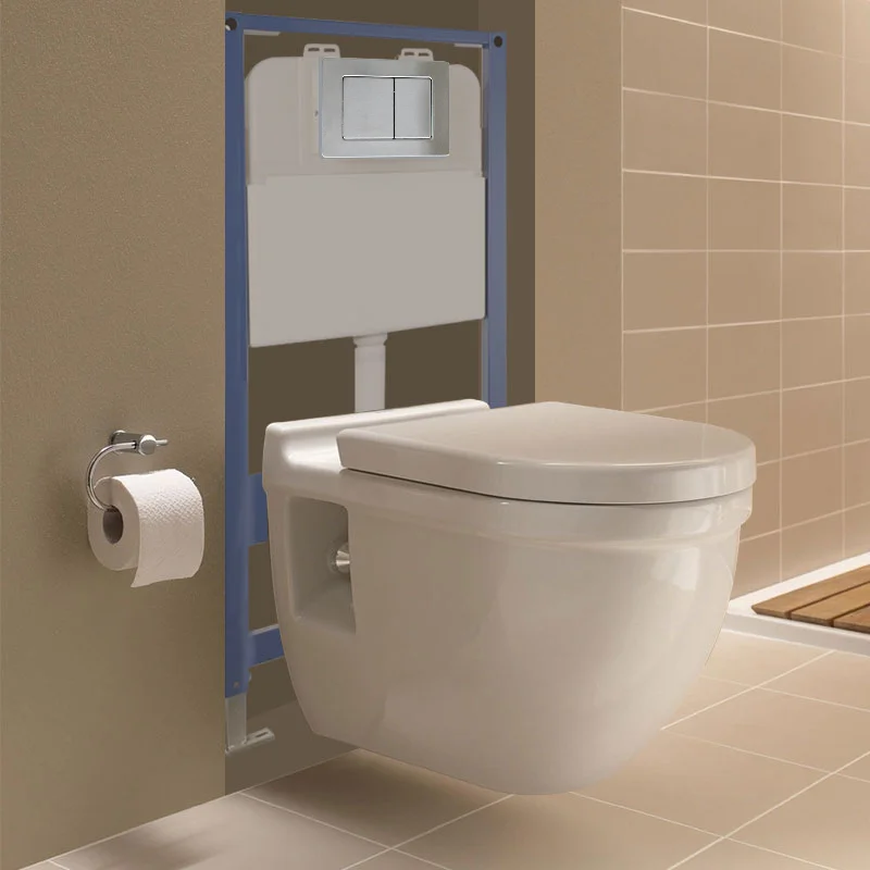 Concealed Cistern Actuator Gloss Chrome Dual Flush Push Button Flush ...