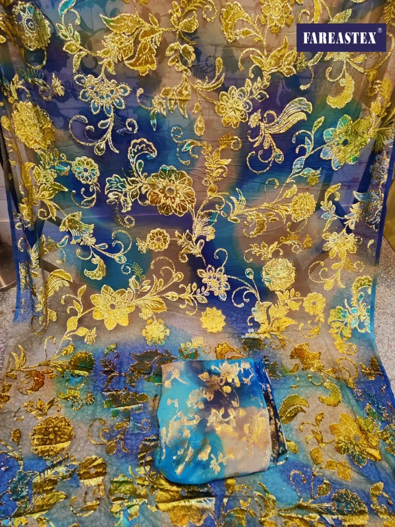 FAREASTEX Fancy Design Silk Fabric for Dirac Somali Set Sudanese Women Toub Garbasaar Faransawi