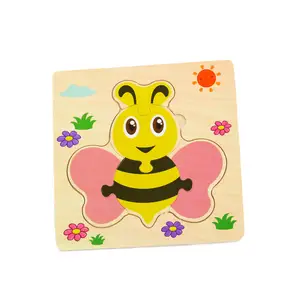 EDULAND Portable Montessori Educational DIY Wooden Animal Puzzle Board for Kids for Home or Classroom Dropshipping Toy