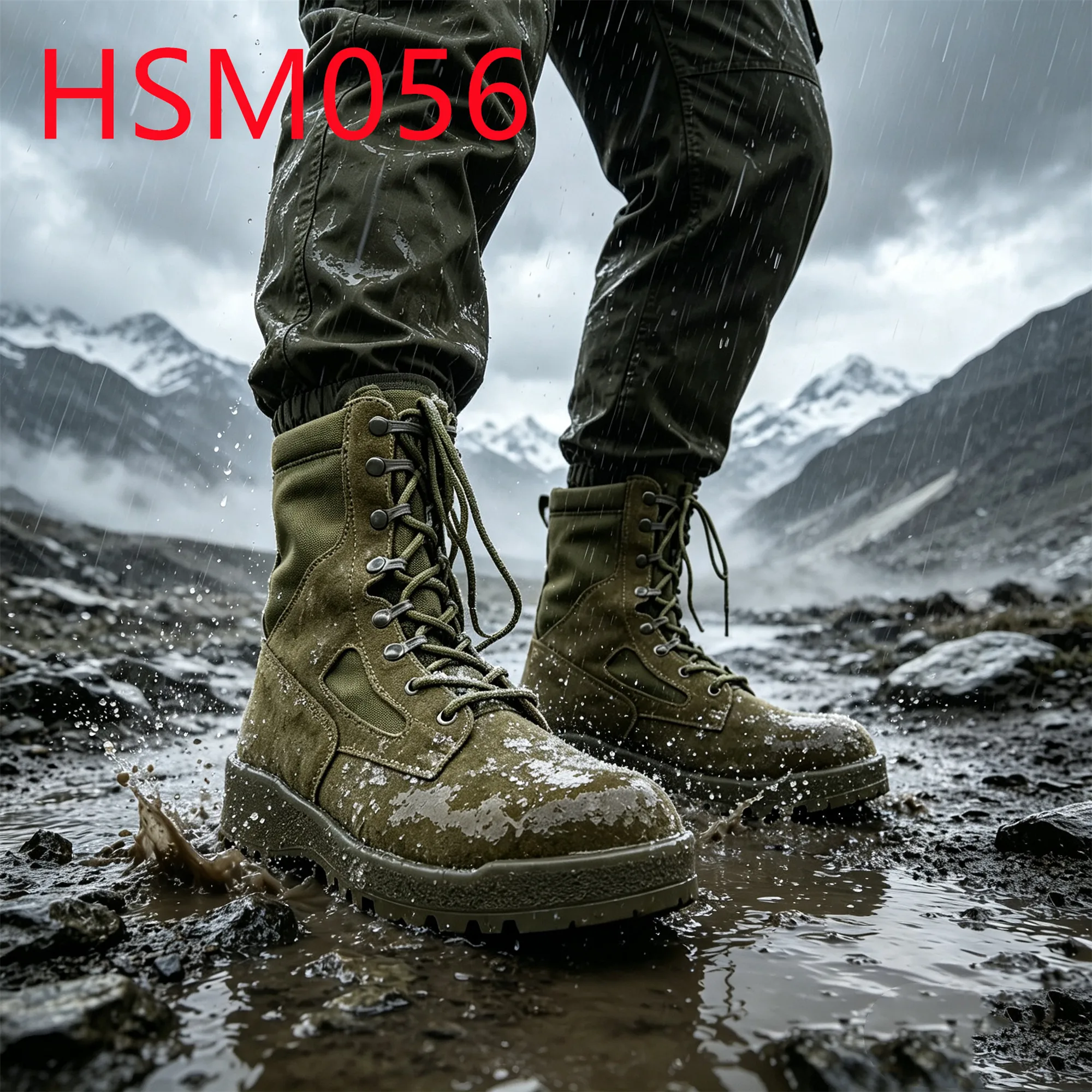 HY,5 Colors Available Hua Singh Water-repellent Combat Boots for Retail Nasty Conditions Wearable Rubber Sole Duty Boots HSM056