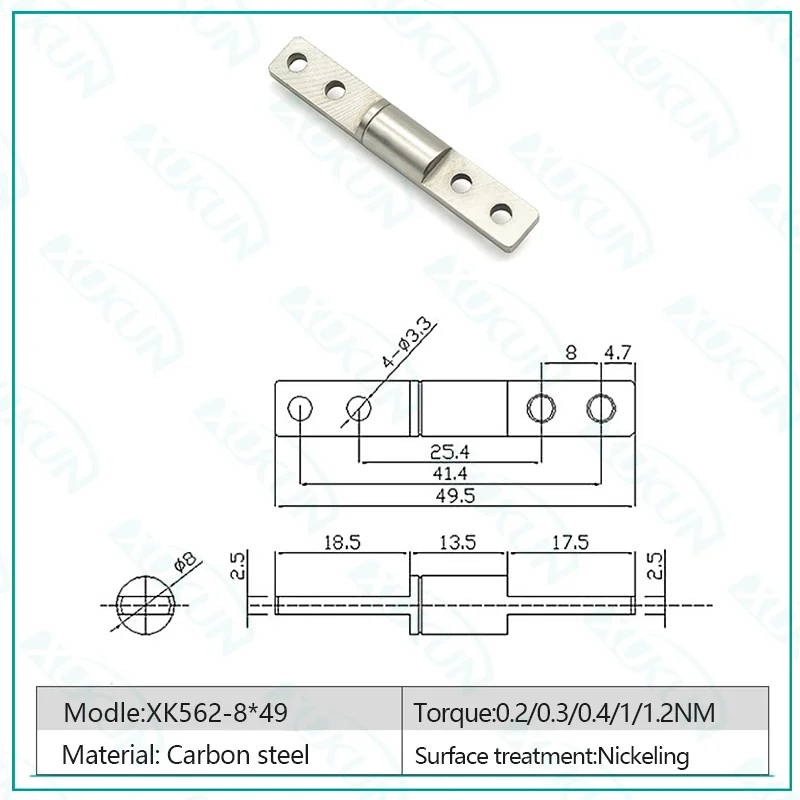 360 Degree Rotation Bar Concealed Rotary Shaft Fastener Constant Torque ...