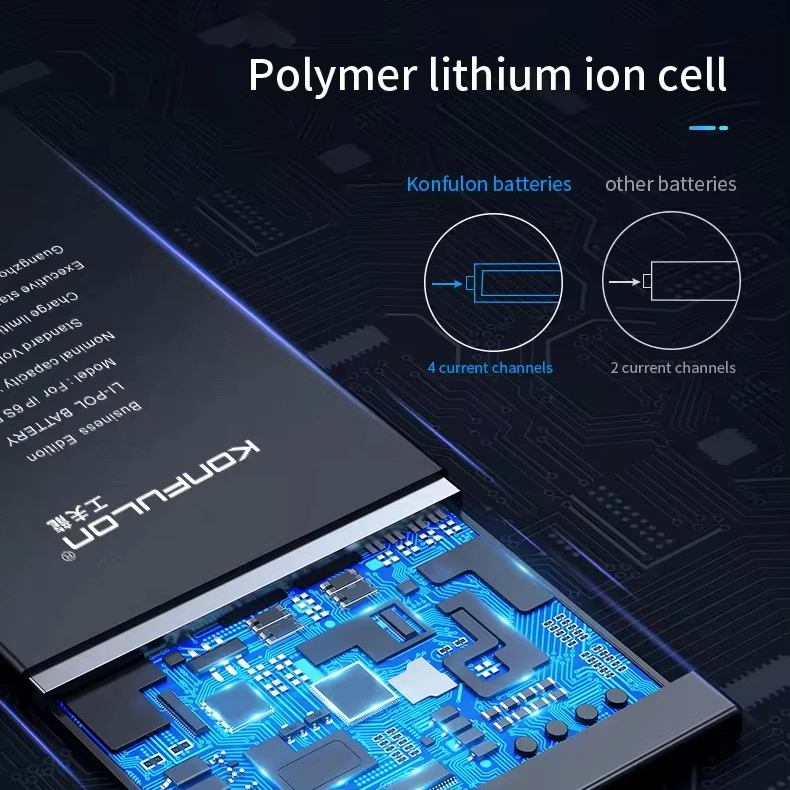 Konfulon High Capacity Mobile Phone Replacement Battery Rechargeable Li-ion Batteries for Mobile Phone