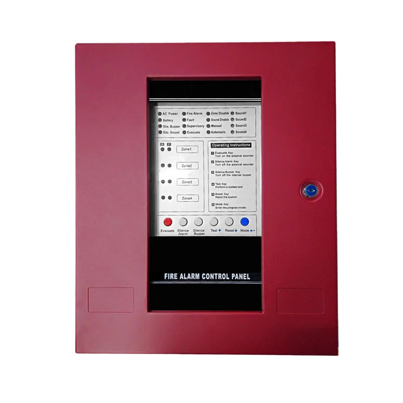 Conventional Integrated Control Fire Alarm 4zone Panel Manufacture