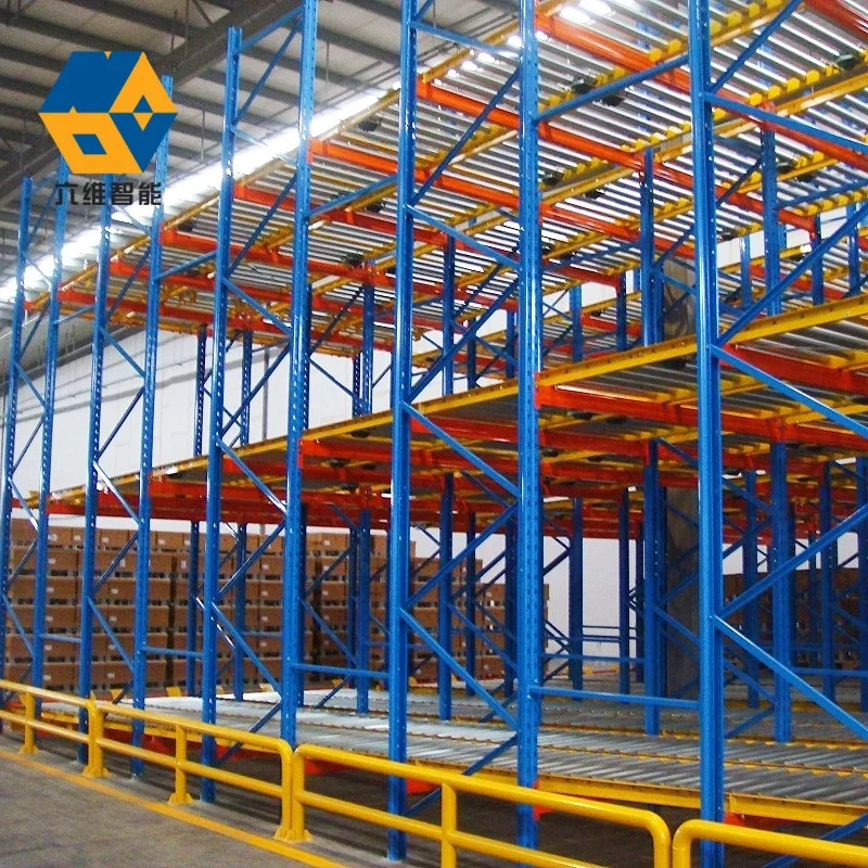 NOVA FIFO High Efficient Warehouse Storage Gravity Roller Shelf Metal Gravity Flow Pallet Racking