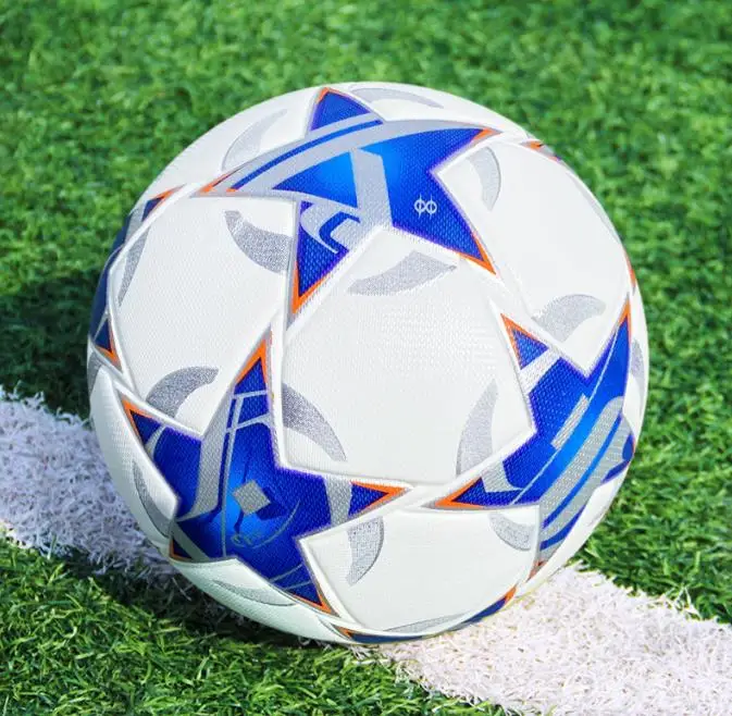 Customizable Size 5 Pu Leather Soccer Ball For Outdoor Exercise