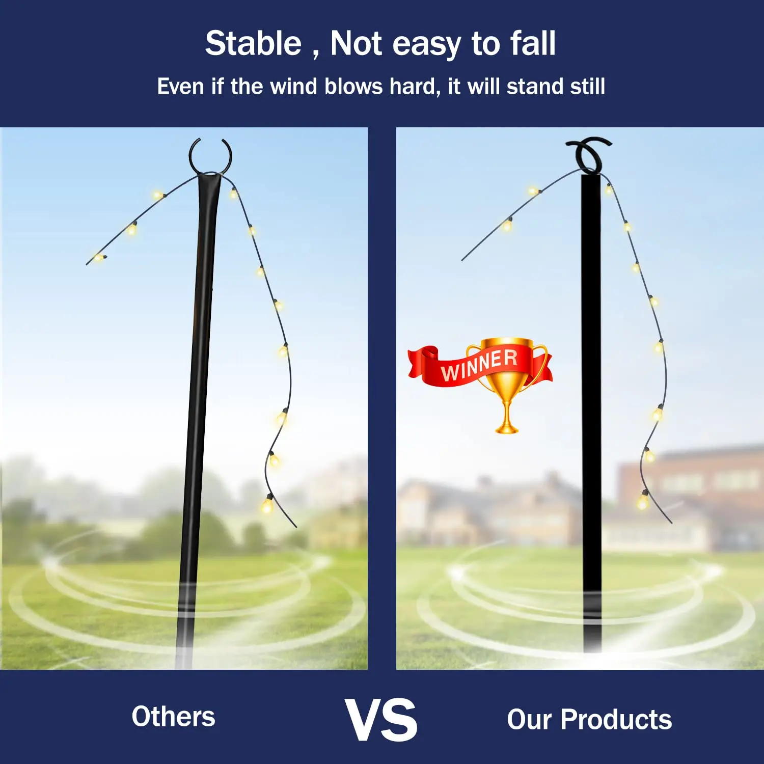 String Light Poles Garden String Light Pole Decorative Holiday