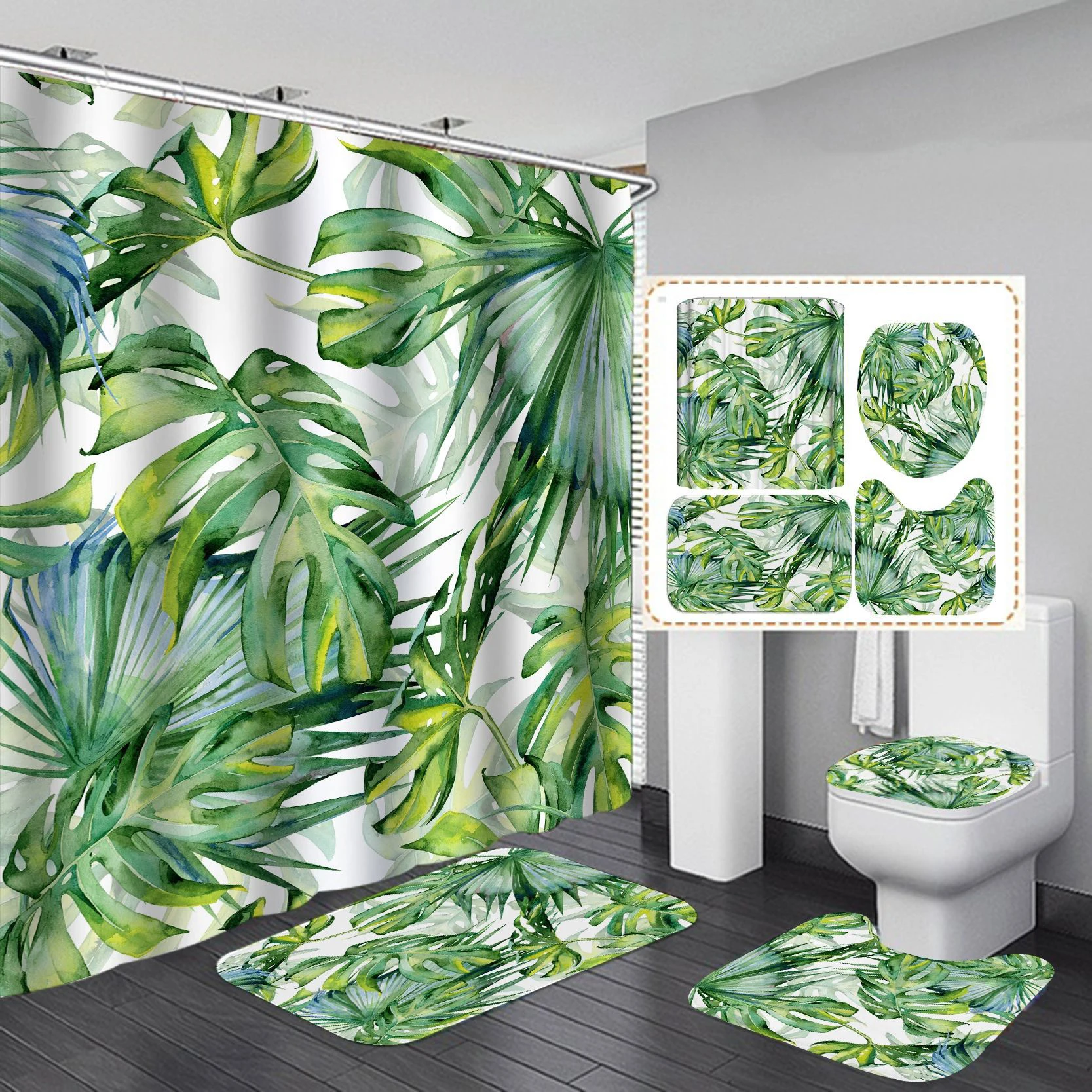 New Arrival Waterproof African American Women Shower Curtains for Bathroom