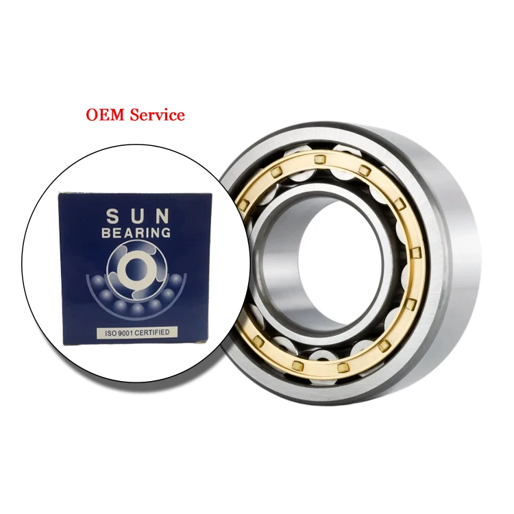 Roulement à Rouleaux Cylindriques NJ206EM 30x62x16mm - Simple Rangée Métrique - Pour Guidage Axial Unidirectionnel