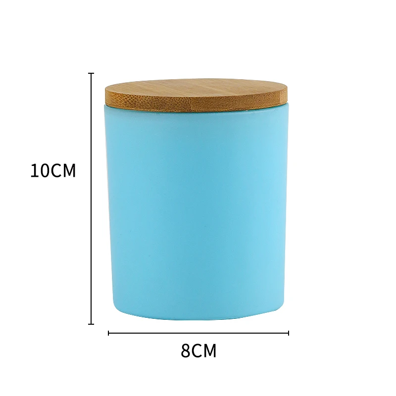 Custom Luxury Empty Container Matte Black Glass Candle Jar With Lid For ...